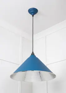 Hammered Nickel Hockley Pendant in Upstream