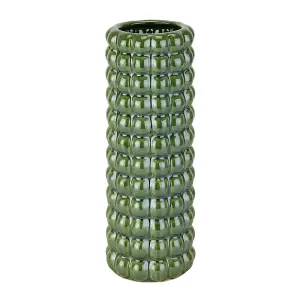 Seville Collection Bubble Vase - Ceramic - L12 x W12 x H32 cm - Olive