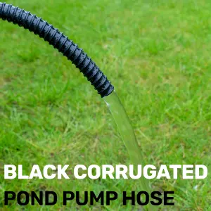 25mm (1") corrugated pond pipe and connector kit - Ideal to join two water tanks/butts (5m + 2 double wire clips)