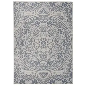 Berkfield Outdoor Flatweave Rug 200x280 cm Blue Pattern