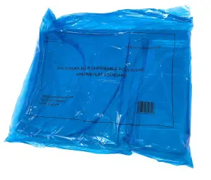 Disposables Polythene Aprons Blue flat pack 100 - Discounted Cleaning Supplies