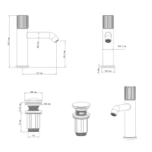 GoodHome Levanna Medium Chrome effect Round Basin Mixer Tap