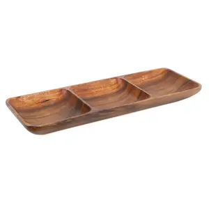 Interiors by Premier Kora Three Section Rectangular Serving Dish