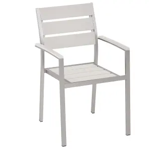 Set of 6 Garden Chairs VERNIO White