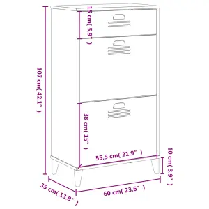 Berkfield Shoe Cabinet VIKEN White Engineered Wood