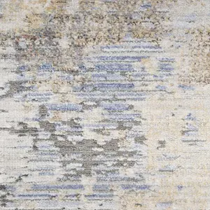 Grey Blue Modern Abstract Easy To Clean Living Room Bedroom & Dining Room Rug-160cm X 229cm