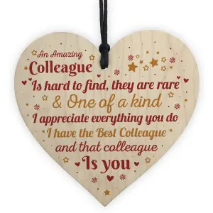 Red Ocean Colleague Leaving Gifts Thank You Gift For Friend Plaque Handmade Wooden Hanging Heart Sign Christmas Gift Decoration