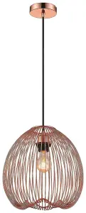 Luminosa Spring Wire Ceiling Pendant Copper, E27