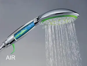 Water Saving Showerhead - Green Dial with 5 Spray Patterns Function Setting