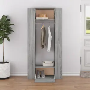 Berkfield Hallway Cabinets 2 pcs Grey Sonoma Engineered Wood