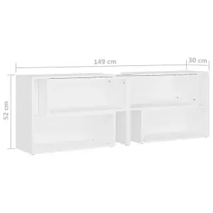 Berkfield TV Cabinet White 149x30x52 cm Engineered Wood