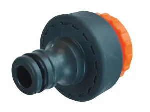 Faithfull YM5812E Plastic Tap Hose Connector 1/2 & 3/4in FAIHOSEPLTC