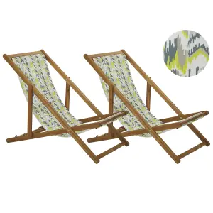 Sun Lounger Wood Light Brown ANZIO