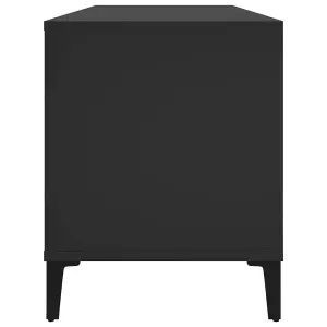 vidaXL Record Cabinet Black 100x38x48 cm Engineered Wood