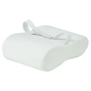 Memory Foam Leg Pillow - Ergonomic Leg Raiser Cushion with Washable Velour Cover & Elasticated Strap - Measures H9 x W29 x D21cm