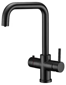 Reginox Taravo MB Single Lever Swan Neck Matt Black Kitchen Mixer Tap