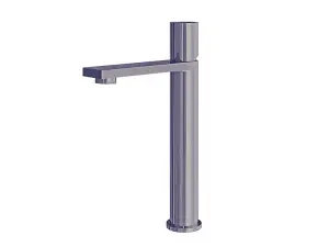 Flode Limingen High Rise Mono Basin Mixer Tap Polished Gun Metal