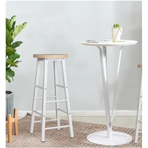 Haydenville Upholstered Counter Stool with Metal Frame (Set of 2) White / Light Oak