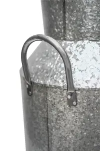 Galvanised Milk Churn Outdoor Planter H42cm