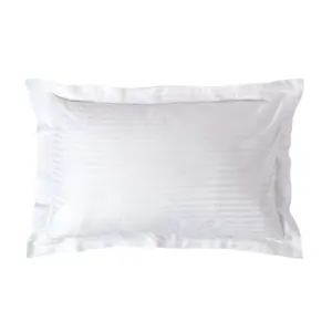 Homescapes White Egyptian Cotton Satin Stripe Oxford Pillowcase 330 TC