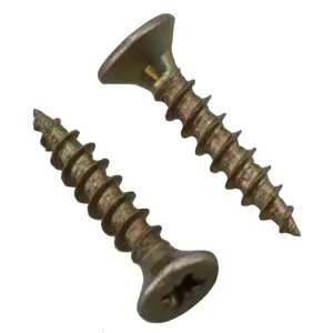 3mm x 16mm Countersunk Wood Chipboard Screw Fasteners PZ1 Drive 120pc