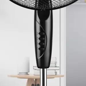 Schallen 16" Electric Oscillating Floor Standing Tall Pedestal Air Cooling Fan in BLACK