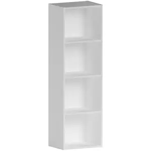 Gerardi Standard Bookcase White / 106 cm H x 32 cm W