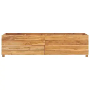 Berkfield Raised Bed 150x40x38 cm Recycled Teak and Steel