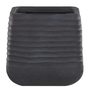 Plant Pot PARIKIA Synthetic Material Black