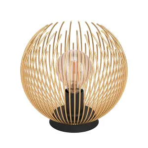 EGLO VENEZUELA Black and Gold Steel Table Lamp