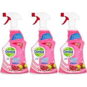 Dettol Power Fresh Pomegranate Antibacterial Multi Purpose Trigger Spray 1 Litre (Pack of 3)