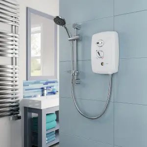 Triton T80 Easi-Fit+ White Manual Electric Shower, 9.5kW