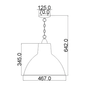 Elstead Missoula 1 Light Dome Ceiling Pendant Light Pewter, E27