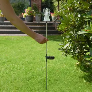 Festive Lights Solar Powered Angel LED Stake Light Memorial IP44 Outdoor Garden Rememberence Decoration