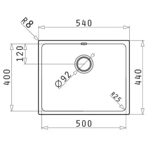 Astini Scuti 1.0 Large Bowl Grey SMC Synthetic Inset/Undermount Kitchen Sink