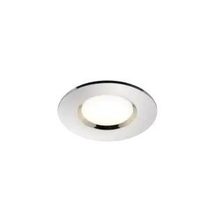 GoodHome Etana Polished Chrome effect Non-adjustable LED Warm white Downlight 4.7W IP65