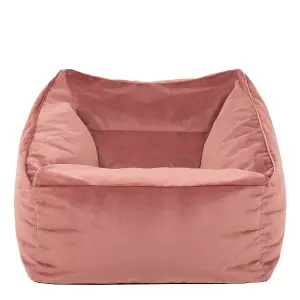 icon Natalia Velvet Armchair Bean Bag Dusk Pink Giant Bean Bag Chair