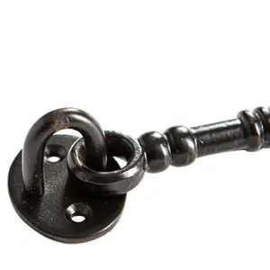 Hammer & Tongs - Ornate Cabin Hook and Eye - W125mm - Black