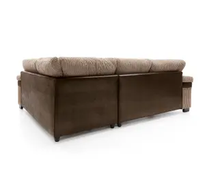 Samson Corner Sofa in Brown Right Facing