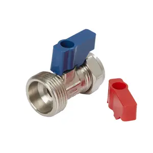 Flomasta Compression Straight Washing machine Valve (Dia)19.05mm x ¾"