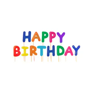 Simon Elvin Letter Happy Birthday Candle Multicoloured (One Size)