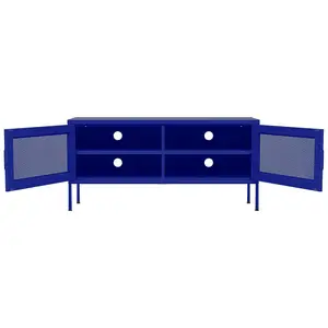 Berkfield TV Cabinet Navy Blue 105x35x50 cm Steel