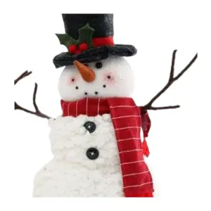 Something Different Standing Snowman Christmas Decoration White/Black (One Size)