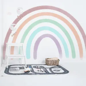 Extra Large Bright Watercolour Rainbow Wall Sticker