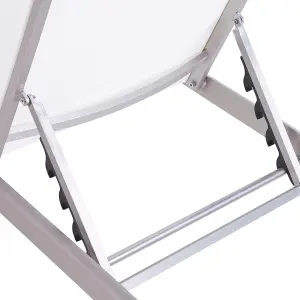 Sun Lounger Metal White FOSSATO