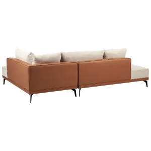 Modular Sofa MYKEN Light Beige Fabric 3 Seater Left Hand