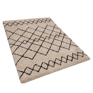 Area Rug 160 x 230 cm Beige and Black HAVSA