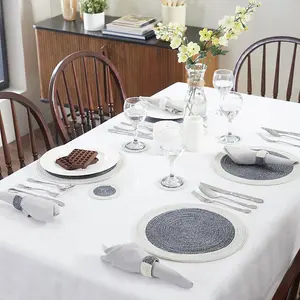 Penguin Home Set of 12 Glass Beaded Placemats, Coasters and Napkin Rings