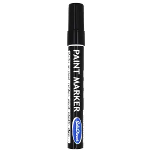 Oil-based Paint Marker Pen Permanent for Tyres Rubber Stone Leather Fabric Plastic Glass (Black)