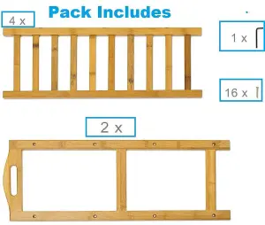 MantraRaj 4 Tier Bamboo Shoe Rack Storage Shelf Footwear Rack Wooden Storage Shelves Plants Shoe Storage Organizer Entryway Shelf